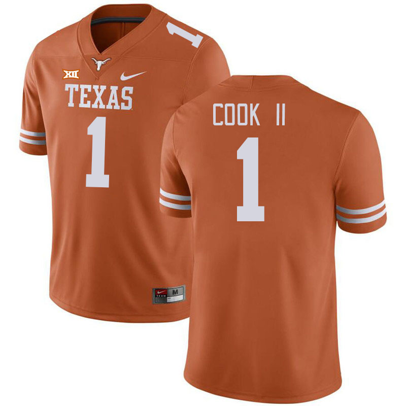 Men #1 Johntay Cook II Texas Longhorns College Football Jerseys Stitched-Orange